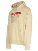 Palm Angels 'Portrait' Beige Cotton Sweatshirt