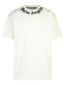Palm Angels Cream Cotton T Shirt