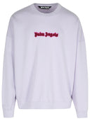 Palm Angels 'Neon' Lilac Cotton Sweatshirt