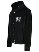 Palm Angels 'Vertigo' Black Virgin Wool Blend Bomber Jacket
