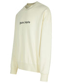 Palm Angels Cream katoenen sweatshirt
