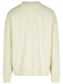 Palm Angels Cream katoenen sweatshirt