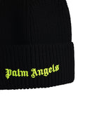 Palm Angels Black Wool Beanie
