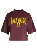 Palm Angels College' Burgundy Cotton T Shirt