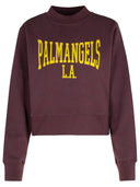 Palm Angels 'College' Purple Cotton Sweatshirt