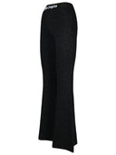 Palm Angels Black Wool Blend Leggings