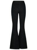 Palm Angels Black Wool Blend Leggings