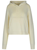 Palm Angels 'Curved' Cream Wool Blend tröja