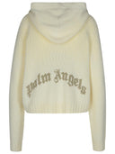 Palm Angels 'Curved' Cream Wool Blend tröja