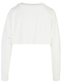 Palm Angels Cream Cotton Crop T Shirt