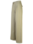 Palm Angels Beige Cotton Pants