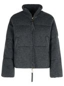 P.A.R.O.S.H. 'Last' Grey Wool Blend Down Jacket
