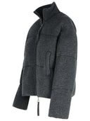 P.A.R.O.S.H. 'Last' Grey Wool Blend Down Jacket