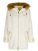 P.A.R.O.S.H. 'Leak' Cream Wool Parka