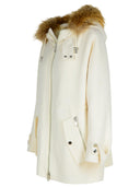 P.A.R.O.S.H. 'Leak' Cream Wool Parka