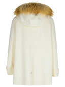 P.A.R.O.S.H. 'Leak' Cream Wool Parka