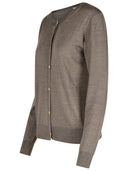P.A.R.O.S.H. 'Linfa' Brown Wool Blend Cardigan