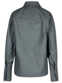 Attico 'Eliza' Grey Wool Blend Shirt