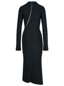 Attico Black Polyester Blend Dress