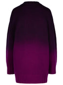 Attico Purple Wool Blend Mini Dress