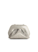 moirè 'Gea Strass' Silver Vegan Lear Bag