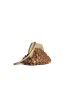 moirè 'Tia Knot Strass' Gold Vegan Lear Bag