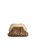 moirè 'Tia Knot Strass' Gold Vegan Lear Bag
