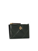Tory Burch 'Kira' Dark Green Lear Card Holder