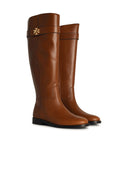 Tory Burch 'Lock Ridin' Brown Lear Boots