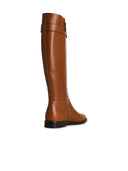 Tory Burch 'Lock Ridin' Brown Lear Boots