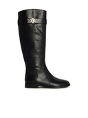 Tory Burch 'Lock Ridin' Black Lear Boots
