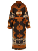 Alanui 'Icon Jacqua' Brown Cashmere Cardigan