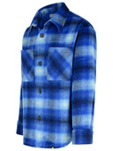 Camicia di miscela poliacrilica azzurra blu chiaro