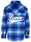 Camicia di miscela poliacrilica azzurra blu chiaro