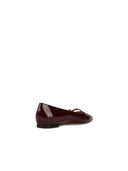 Casadei 'Cleo' Burgundy Shiny Lear Ballet Flats