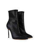Casadei 'Blade' Black Matt Lear Ankle Boots
