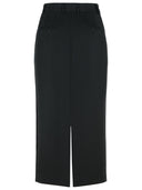 Dolce & Gabbana Black Virgin Wool Blend Skirt