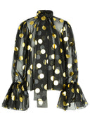 Dolce & Gabbana Black Silk Organza Blouse