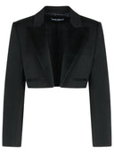Dolce & Gabbana Black Wool Blend Blazer