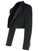 Dolce & Gabbana Black Wool Blend Blazer