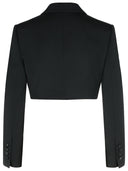 Dolce & Gabbana Black Wool Blend Blazer