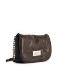 Maison Margiela 'Glam Slam' Grey Lear Crossbody Tasche