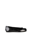 Maison Margiela 'Ballet' Black Shiny Lear Ballet Flats