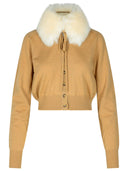 Sportmax Beige Virgin Wool Cardigan