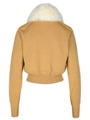 Sportmax Beige Virgin Wool Cardigan