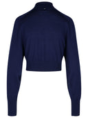 Sportmax 'Ululato' Blue Virgin Wool Turtleneck trui