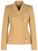 Sportmax 'Cablo' Beige Cotton Blend Blazer