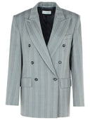 Sportmax 'Merlot' Grey Virgin Wool Blend Blazer