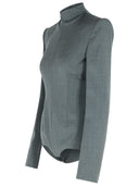 Sportmax 'Giuda' graues Virgin Wollhemd