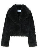 Stand Studio 'Samara' Black Polyester Faux Fur Coat